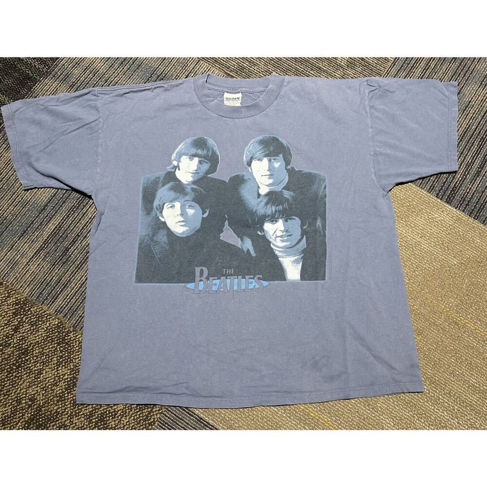 Vintage The Beatles Shirt Men’s XL All Over Print Beatles Big Graphic Rare